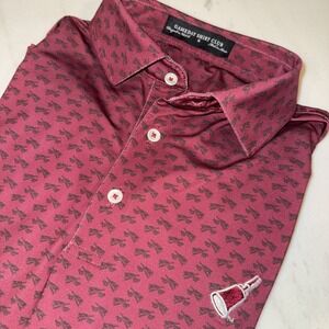 Mississippi State Gameday Shirt Club Cowbell Performance Polo Maroon Medium